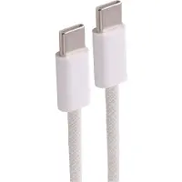 Shiverpeaks USB-C Ladekabel, 2.0, 60W, weiß, Textil, 3m