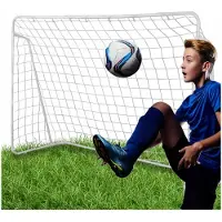 Ekspand | Fußballtor - 240x150 cm - Metall verzinkt - Stabil, tragbar - Ideal für Kindertraining