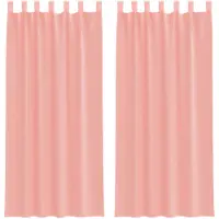 vidaXL Voile Vorhänge mit Stangentaschen 2 Stk. Rosa