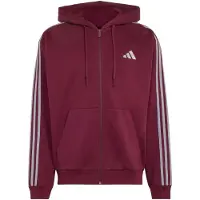 Adidas - Essentials 3-Stripes Fleece Full-Zip Hoodie - Hoodie Gr M rot