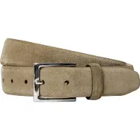 Hackett London für Herren. HM4100070 Beige Ledergürtel Feather Edge (34), Lässig, Klassisch, Wildleder