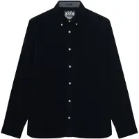 Superdry für Herren. M4011044A Classic Needle Hemd marineblau (XXL), Lässig, Kord, Langarm