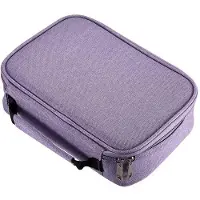 Benza Ibenzoa Stifteetui – Aufbewahrung für 72 Buntstifte/Stifte, Oxford-Stoff, Lila, 23,5 x 16,5 x 7 cm, 72 elastische Schlaufen & Reißverschluss-Innenfach