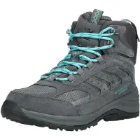 Waldlaufer Outdoorschuh "H-Debby", Damen, Gr. 8 (42), grau petrol, Textil, Veloursleder, Schuhe Outdoorschuh, Winterboots, Schnürboots mit Waterproof-Ausstattung, in Weite H