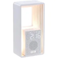 Immax LED-Wecker CALM / Entspannende Klänge / 18 W / Eingang 12 V/1,5 A / Ausgang 10 W (5 V/2 A) / 3000 K / USB / Weiß