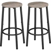 Benza Ibenzoa Barhocker 2er-Set – Edelstahlgestell, Kunststoff-Sitz, verstellbare Füße, ca. 75 cm Sitzhöhe, 120 kg Tragkraft – für Küche & Bar