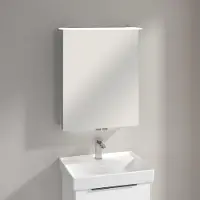Villeroy & Boch Taro Spiegelschrank 60,7 cm mit 2 Türen, Lichtsegel, Waschplatzbeleuchtung und Vergrößerungsspiegel