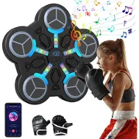StarTech.com Smart LED-Musik-Boxmaschine - Reaktionstrainer - 3 Trefferziele - Punktesystem - Heimtraining - 1 Paar Halbhandschuhe
