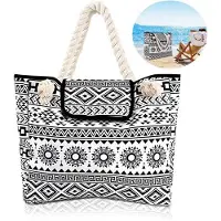 Benza Ibenzoa Große wasserabweisende Strandtasche mit Sternbild‑Muster – 57×16×38 cm, 600D Polyester, Kordelgriffe, Magnetverschluss & Innen-/Seitentaschen