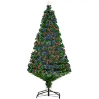 HOMCOM Weihnachtsbaum Tannenbaum Christbaum LED Lichtfaser Stern 5 Modell