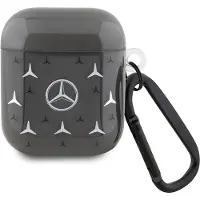 Mercedes Large Star Pattern - Etui AirPods 1/2 gen (czarny)