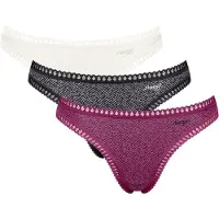 Sloggi String "GO Crush" dehnbare Spitzendetails, Multipack, Cotton-Mix, bequem