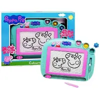 E-ONE Peppa Wutz - Magnetisches Zeichenbrett (mit Stift und Formen)