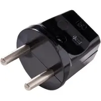 Kaiser Martin 2P Stecker ohne Erdungskontakt 16 Ampere Schwarz - 613/sw [90 Stück]