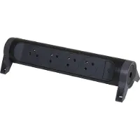 Legrand Premium Steckdose 4x2P Mit Erde Ohne Kabel Schwarz (Europäische Steckdose) - 049466 [5 Stück]