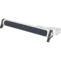 Legrand Premium Automatikbuchse 6x2P mit Erde 1,5m Schwarz-Weiß (Europäische Steckdose) - 049441 [5 Stück]
