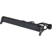 Legrand Drehbarer Beinrand Montierbar CTCTDS OSB 6x2P+A 1,5m Kabel Schwarz (Europäische Steckdose) - 694513 [5 Stück]