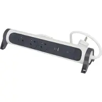 Legrand Premium USB A+C OSB 3x2P Mit Erde 1.5m Schwarz Weiß (Europäische Steckdose) - 049416 [5 Stück]