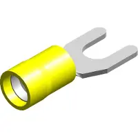 Conex M6 Gelber Gabelterminal 4.0-6.0mm² PVC Isoliert - CE020304 [100 Stück]