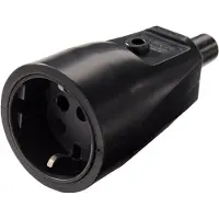 Kaiser Martin Schwarze Netzsteckdose mit Erdungskontakt - 551/sw [20 Stück]