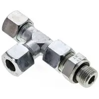 Tameson 14S & G1/2'' rechtwinkliges T-Stück aus verzinktem Stahl mit Außengewinde 630 bar einstellbar ISO 8434-1