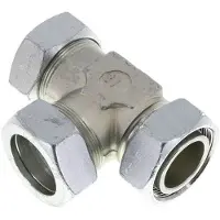 Tameson 42L Verzinkter Stahl Rechter Winkel T Stück Schneid Fitting Mit Drehung 160 Bar Einstellbar ISO 8434-1
