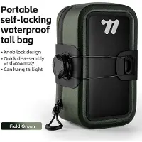 StarTech.com Fahrrad Satteltasche - Unter Sattel Tasche - Wasserdicht 600D Polyester TPU - Selbstverriegelnd - MTB & Rennrad - Feldgrün