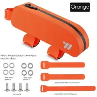StarTech.com Fahrrad Rahmentasche - Oberrohrtasche - Wasserdichtes TPU 0,7L - Für Gravel- und Rennrad - Montage mit Schrauben oder Riemen - Orange