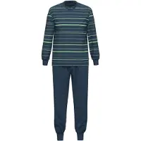 Ammann Pyjama "Schlafanzug Lang Nightwear", Herren, Gr. 50, grau (total eclipse), Homewear-Sets Pyjama