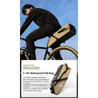 StarTech.com Fahrradtasche - Doppelte Gepäckträgertasche 7–10 l - Wasserdicht - Schnelle Montage - Reflektierende Elemente - Für MTB und Gravel - Khaki