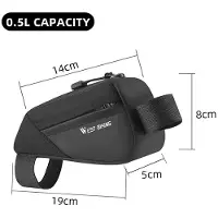StarTech.com Fahrrad Rahmentasche - Oberrohrtasche 0,5 l S - Leichte Mini Tasche - Aerodynamische 3D-Form - Für Vorderrahmen / Oberrohr - Polyester