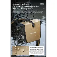 StarTech.com Fahrradtasche - 12–20L doppelseitige Gepäckträgertasche - Wasserdichtes PVC - Schnellverschluss - Reflektierende Elemente - Khaki 1 Stück
