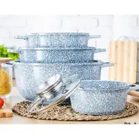 Zilner Marmor-Topfset 8-teilig Induktion Kochgeschirr