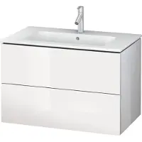 Duravit L-Cube Waschtischunterbau wandhängend, 2 Schubkästen, 820x550x481mm, LC624104343, Farbe: Basalt Matt Dekor
