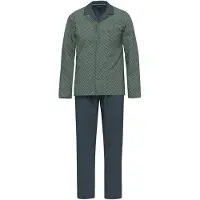 Ammann Pyjama "Schlafanzug Lang Nightwear", Herren, Gr. 58, grau (total eclipse), Homewear-Sets Pyjama