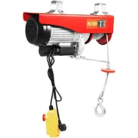 StarTech.com Elektrischer Seilzug - Kranwinde zum Heben - 1000 kg - 1,6 kW - Doppelte Hebegurte - Fernbedienung mit Not-Aus - Rot