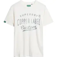Superdry für Herren. M1011900A Workwear-T-Shirt aus der Serie Copper Label weiß (XXL), Lässig, Baumwolle, Kurzarm