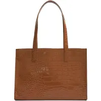 Ted Baker Handtasche Welona Croc Effect Elongated Icon Bag Tan hellbraun