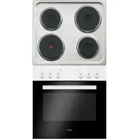 Amica EHE 932 000 W, Versiegelte Platte, 4 Zone(n), Edelstahl, Edelstahl, Drehregler, 58 cm
