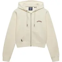 Superdry für Damen. W2012286A Kurzes Essential Logo Hoodie in Weiß (M), Lässig, Baumwolle