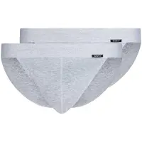 Skiny Slip "Slip 2er Pack", Herren, Gr. XL, grau, Obermaterial: 100% Baumwolle CO., Unterhosen Slip
