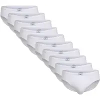 Götzburg Slip GÖTZBURG "Slip 10er Pack", Herren, Gr. XL, weiß, Obermaterial: 100% Baumwolle CO., Unterhosen Slip