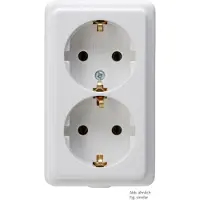 Kopp 2-Wege Arctic White Buchse ohne Stecker - 120101001 [5 Stück]