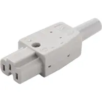 Kaiser Martin Gerätestecker C15A 155 Grad 10A Erdungskontakt Grau - 789/GR [25 Stück]