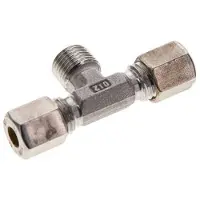 Tameson 6L & R1/4'' Edelstahl T-Shape T-Kompressionsfitting mit Außengewinde 315 bar ISO 8434-1