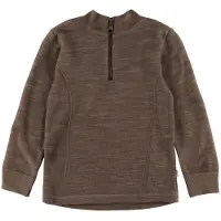 Joha - Kid's Blouse with Zipper - Merinopullover Gr 110 braun