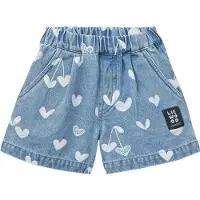 Liewood Borrisa Denim Shorts, Sweethearts/Light Blue Denim, 128