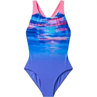 Speedo - Kid's Print Splashback Swimsuit - Badeanzug Gr 164 blau