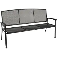 Degamo Gartenbank Metallbank Bank RIVO 3-sitzer 171cm, Streckmetall eisengrau