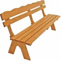 Degamo Gartenbank Holzbank Bank FREITAL 4-sitzer 200cm, Kiefer massiv hellbraun